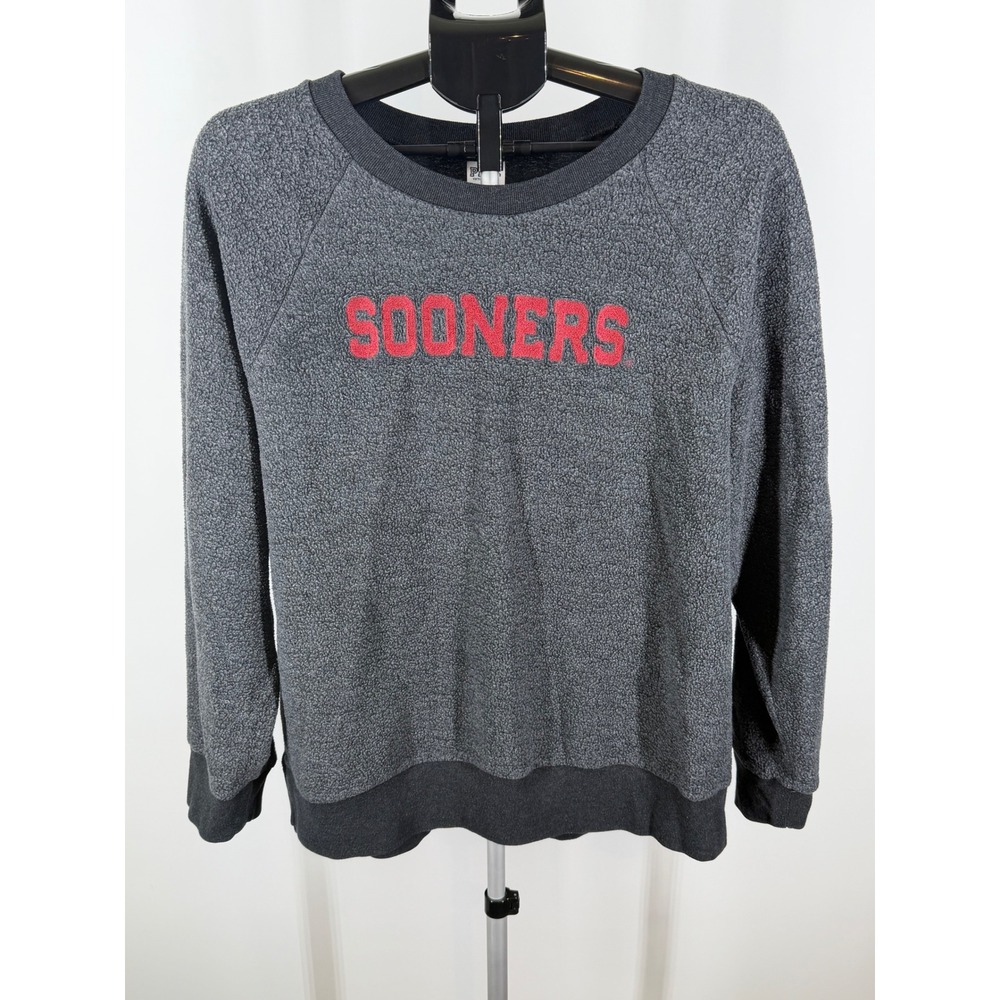 PINK Victoria's Secret Oklahoma Sooners Grey Fleece Sweatshirt Women Large L